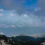 Blick auf den Gardasee, Binnensee, Gardameer, Gardasee, Gardaseeberge, Lago di Garda, Malcesine, Nebel, See, lago, lake