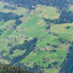 Südtiroler Weiler, Bauernhöfe, Vogelperspektive