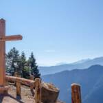 Wegkreuz auf der Malga Borca di Sotto, Bresimotal, Catena delle Maddalene, Flurkreuz, Ilmenkamm, Kreuz, Malga Borca di Sotto, Val di Bresimo, Valle di Bresimo, Wegkreuz
