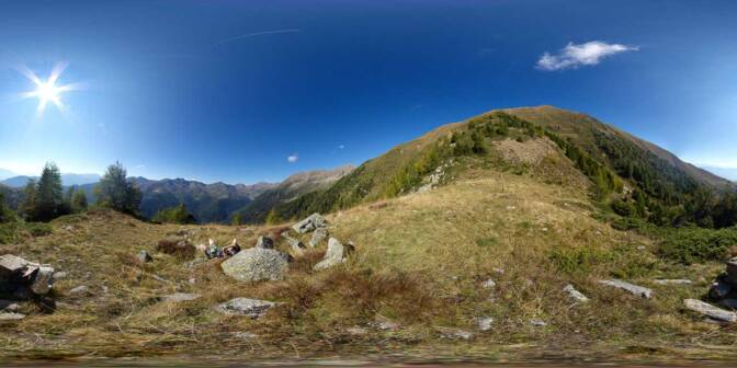 Nach der Malga Borca vor dem Endspurt zum Monte Pin.
