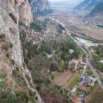 Blick ins Sarcatal, Anbauflächen, Arco, Fließgewässer, Fluss, Fluß, Gewässer, Sarcatal, TN, Trentino, Vogelperspektive, rio, river
