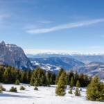 Alpe di Siusi, Santner, Schlern, Schlerngebiet, Schlernmassiv, Schlernspitzen, Schnee, Sciliar, Seiser Alm, Seiseralm, Winter, inverno, weiße Jahreszeit, winter