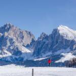 Alpe di Siusi, Berg, Berge, Schnee, Seiser Alm, Seiseralm, Winter, inverno, weiße Jahreszeit, winter,Langkofel, Plattkofel