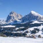 Alpe di Siusi, Berg, Berge, Schnee, Seiser Alm, Seiseralm, Winter, inverno, weiße Jahreszeit, winter,Langkofel, Plattkofel