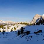 Alpe di Siusi, Langkofel, Plattkofel, Sass Plat, Sasso Lungo, Sasso Piatto, Schnee, Seiser Alm, Seiseralm, Winter, inverno, weiße Jahreszeit, winter
