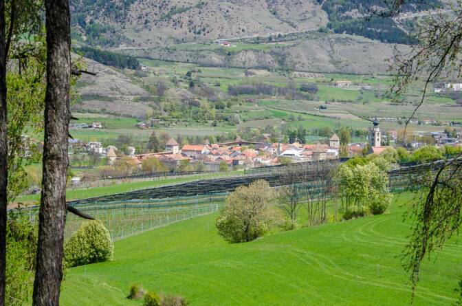 Die Stadt Glurns ist in Sichtweite