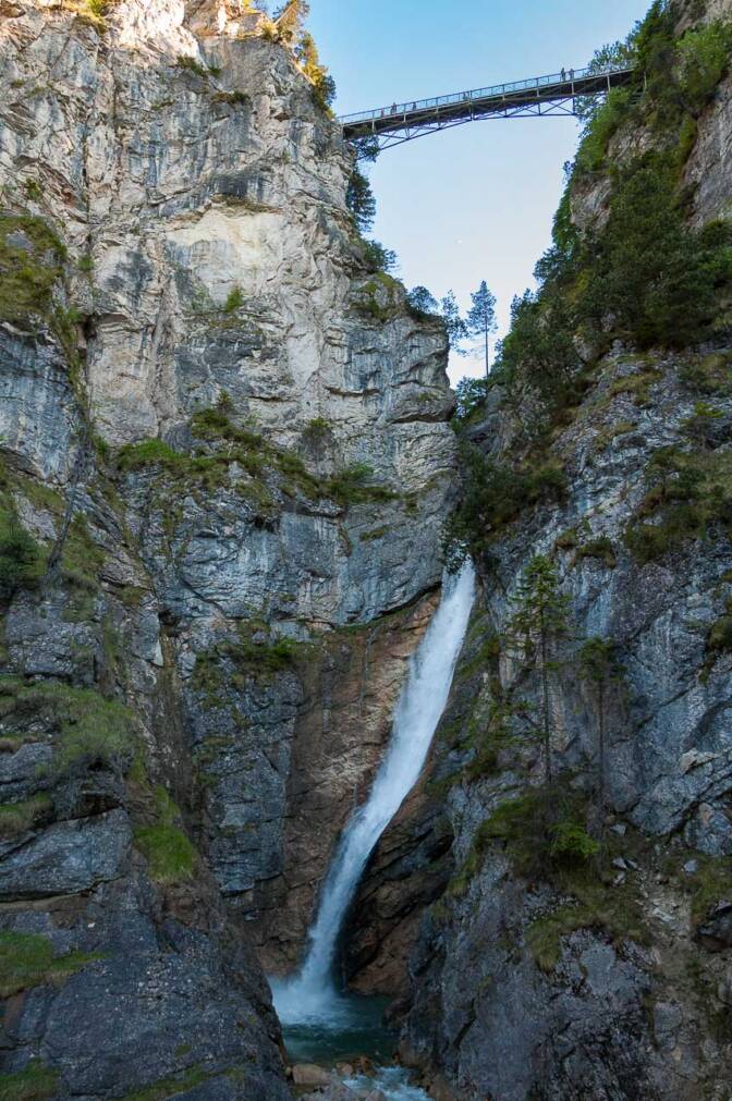 Blick von der Pöllatschlucht auf die Marienbrücke
