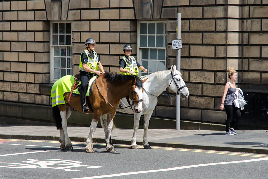 Berittene Polizei Edinburgh Schottland