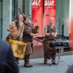 Dudelsack, Glasgow, Musik, Schottland, Straßenmusikanten, Trommler, wild