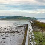 Cramond Island Edinburgh, Cramond, Ebbe, Edinburgh, Flut, Großbritannien, Insel, Island, Schottland, Seeweg, UK, United Kingdom, Walkway, Wasserpfad, isola