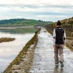 Cramond Island Edinburgh, Cramond, Ebbe, Edinburgh, Flut, Großbritannien, Insel, Island, Schottland, Seeweg, UK, United Kingdom, Walkway, Wasserpfad, isola