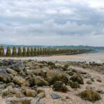 Cramond Island Edinburgh, Cramond, Ebbe, Edinburgh, Flut, Großbritannien, Schottland, Seeweg, UK, United Kingdom, Walkway, Wasserpfad