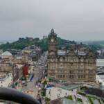 Blick auf die Princes Street Edinburgh vom Scott Monument, Edinburgh, Neustadt, Princes Street, Schotten, Schottland, Scott Monument