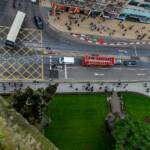 Blick auf die Princes Street Edinburgh vom Scott Monument, Edinburgh, Neustadt, Princes Street, Schotten, Schottland, Scott Monument
