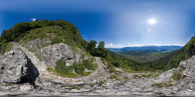 360° Blick vom Mendelsteig auf den Kalterer See