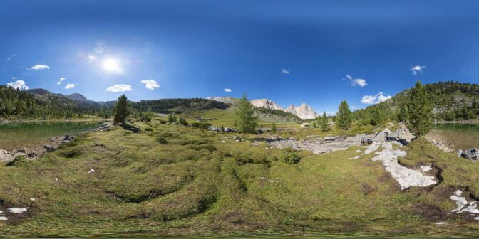360° am Ufer des Lè Vert Sees auf der Fanes Alm