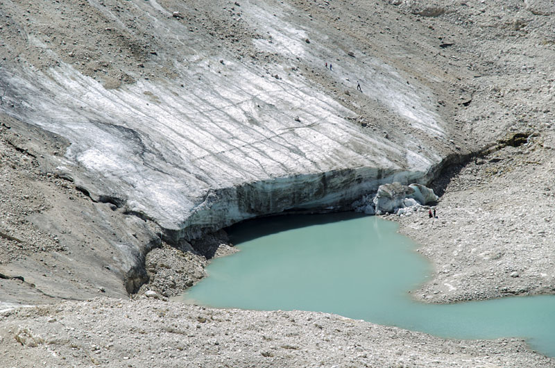 Gletschersee unter dem Gletscher der Fradusta in der Palagruppe