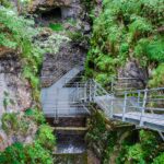 Canyon, Fondo, IT, Italia, Italien, Italy, Lago di Smeraldo, Rio Sass, See, Steg, Stiegen, Stufen, Treppe, Treppen, Treppenstufen, Wasser, lago, lake, scala