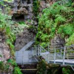 Canyon, Fondo, IT, Italia, Italien, Italy, Lago di Smeraldo, Rio Sass, See, Steg, Stiegen, Stufen, Treppe, Treppen, Treppenstufen, Wasser, lago, lake, scala