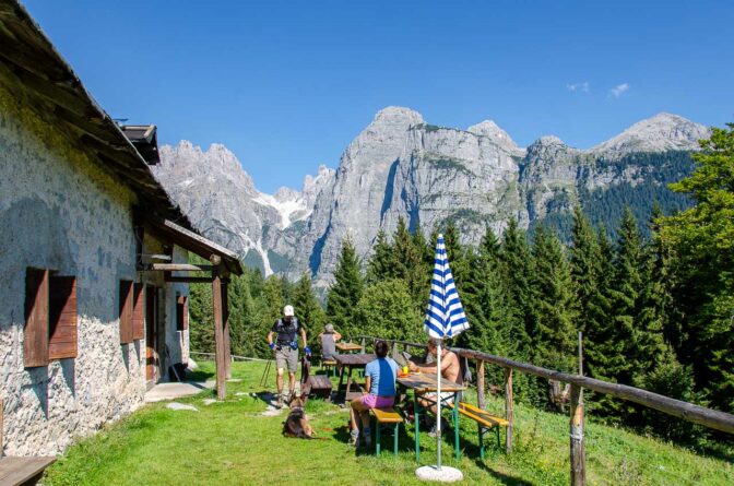 Malga Andalo in den Brenta Dolomiten