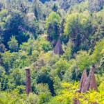 Erde, Erdpyramide, Erdpyramiden, Erdpyramiden di Segonzano, Hut, Kopfbedeckung, Pyramiden, Segonzano, Sehenswürdigkeit, TN, Trentino, piramidi, piramidi di terra