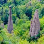 Erde, Erdpyramide, Erdpyramiden, Erdpyramiden di Segonzano, Hut, Kopfbedeckung, Pyramiden, Segonzano, Sehenswürdigkeit, TN, Trentino, piramidi, piramidi di terra