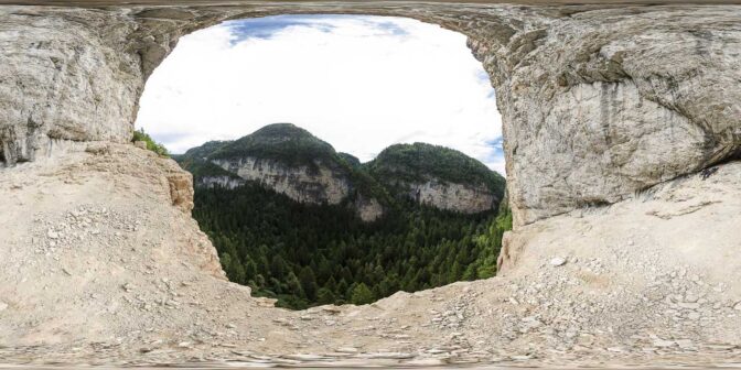 Kletterwand in der Novella Schlucht