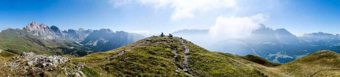 Blick vom Südhang des Pic zum Langkofel