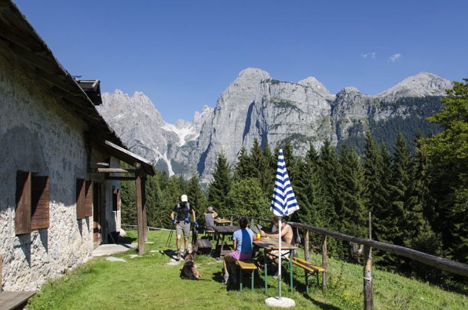 Malga Andalo in den Brenta Dolomiten