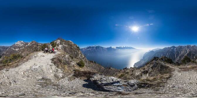 Auf der Cima di Mughera hoch über Limone am Gardasee