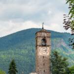 Cembra Chiesa S. Rocco, Cembratal, Geläut, Glocke, Glocken, Gotteshaus, Kirche, Kirchturm, Kirchturmuhr, Val di Cembra, bell, bells, campana, campanella, campanile, chiesa, church