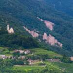 Segonzano mit Erdpyramiden, Cembratal, Erdpyramide, Erdpyramiden, Erdpyramiden di Segonzano, Segonzano, Val di Cembra, piramidi di terra