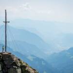 Wanderung Rittner Horn Sarner Scharte, Gipfelkreuz, Sarner Scharte