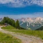 Blick auf den Rosengarten Val San Nicolò, Catinaccio, Rosengarten, Rosengartengruppe, Val San Nicolò