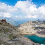 Stettiner Hütte auch Eisjöchlhütte mit Bergsee, Bergsee, Eisjöchlhütte, Pfossental, Stettiner Hütte