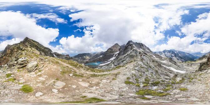 Auf dem Eisjöchl mit Blick zur Stettiner Hütte