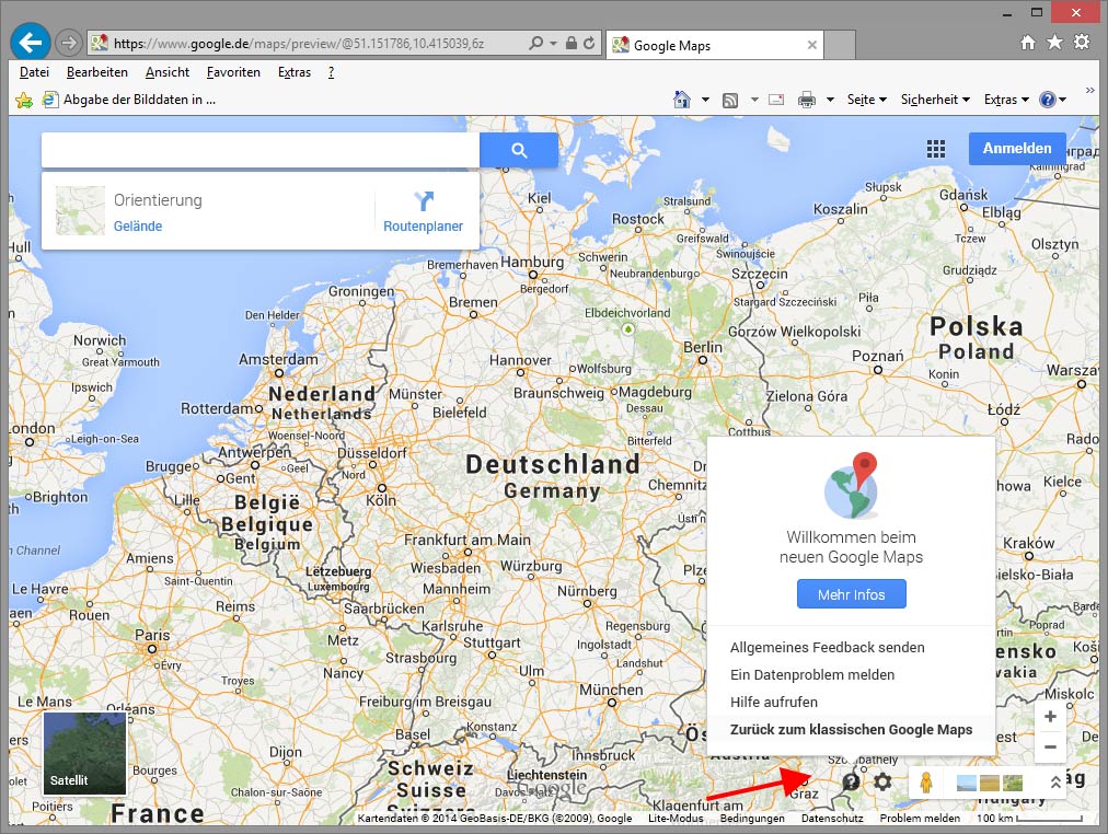 Neues Google Maps