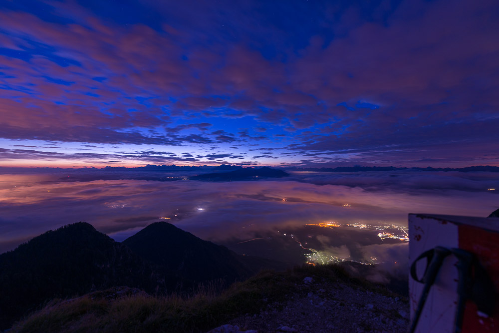Sonnenaufgang über den Dolomiten