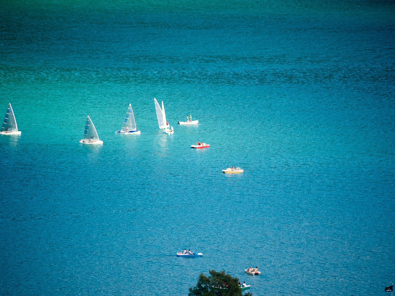 Segelboote auf dem Kalterer See