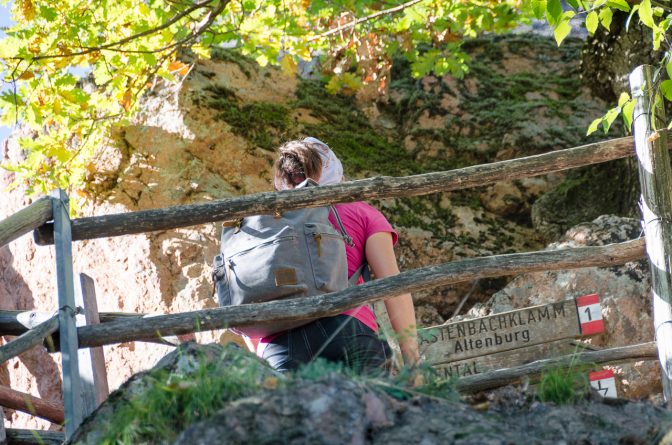 Einstieg das Biotop Rastenbachklamm