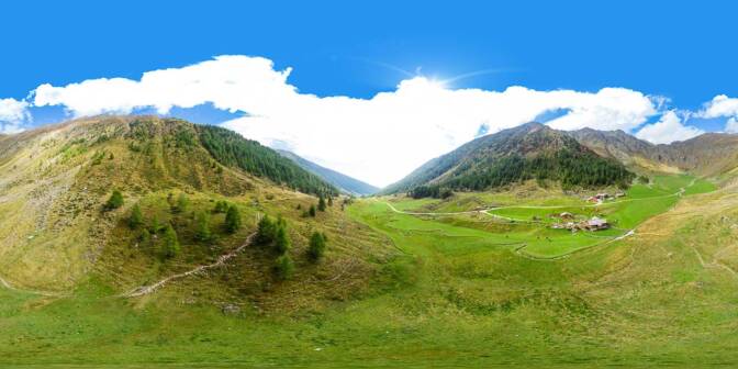 360° Altfasstal mit Pranter Stadl Hütte