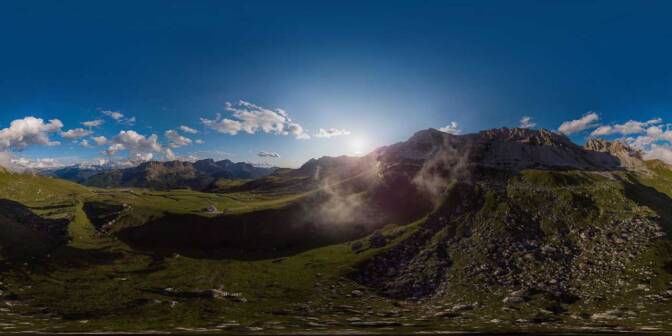 360° über dem Passo San Pellegrino