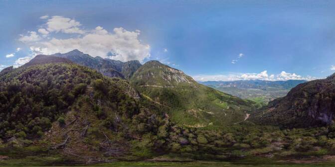 360° über dem Höllentalbach auf dem Traminer Höhenweg