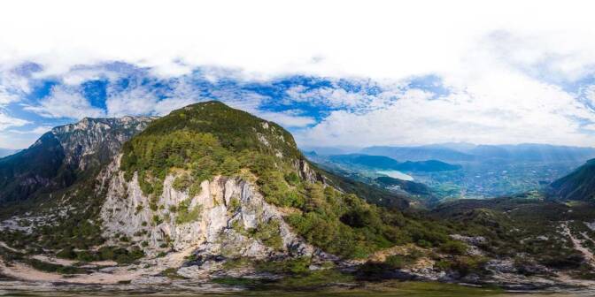 Blick hinunter auf die Weißen Risen