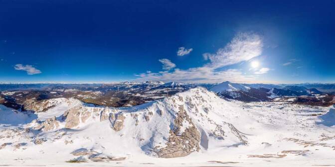 360° auf dem Aldeiner Weißhorn im Winter