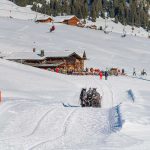 Kutsche, Pferdekutsche, Sanonhütte, Schnee, Seiser Alm, Winter