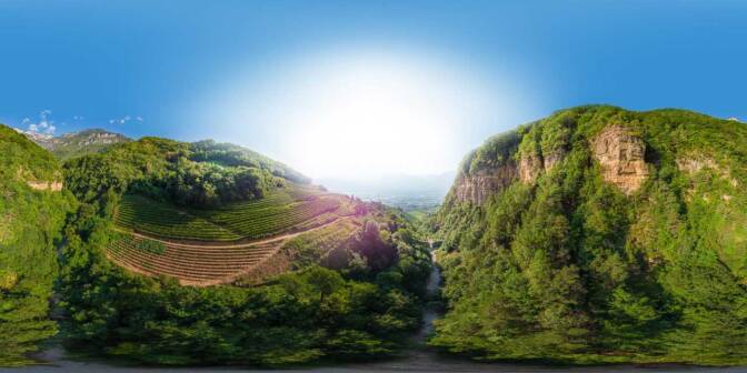 360° etwas oberhalb der ersten Wildbachschutzmauer des Höllentalbaches