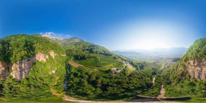 360° bei der ersten Wildbachschutzmauer des Höllentalbaches