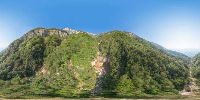 360° am Wasserfall des Höllentalbaches