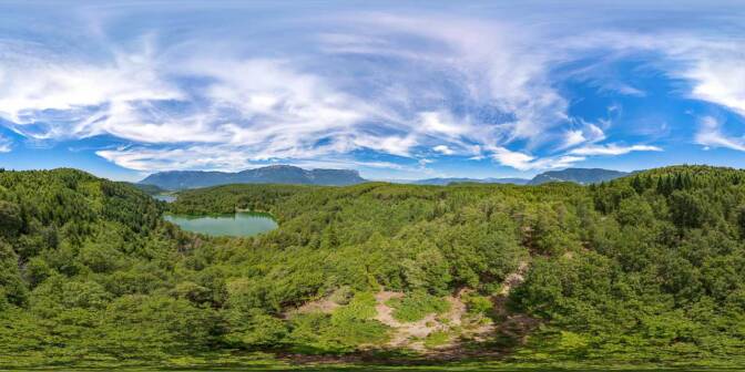 Der Kleine und der Große Montiggler See in 360°